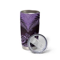 Aotearoa Tumbler Cup Maori Kiwi Purple Fern LT01 - Polynesian Pride