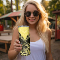 Aotearoa Skinny Tumbler Maori Kiwi Yellow Fern