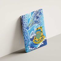 Tuvalu mo te Atua Canvas Wall Art Tuvalu Dolphin Polynesian Pattern LT01 - Polynesian Pride