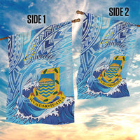 Tuvalu mo te Atua Garden Flag Tuvalu Dolphin Polynesian Pattern LT01 - Polynesian Pride