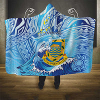 Tuvalu mo te Atua Hooded Blanket Tuvalu Dolphin Polynesian Pattern LT01 - Polynesian Pride