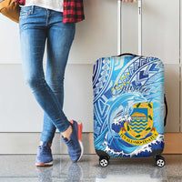 Tuvalu mo te Atua Luggage Cover Tuvalu Dolphin Polynesian Pattern LT01 - Polynesian Pride
