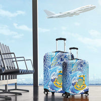 Tuvalu mo te Atua Luggage Cover Tuvalu Dolphin Polynesian Pattern LT01 - Polynesian Pride
