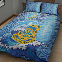Tuvalu mo te Atua Quilt Bed Set Tuvalu Dolphin Polynesian Pattern LT01 - Polynesian Pride