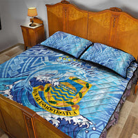 Tuvalu mo te Atua Quilt Bed Set Tuvalu Dolphin Polynesian Pattern LT01 - Polynesian Pride