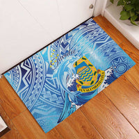 Tuvalu mo te Atua Rubber Doormat Tuvalu Dolphin Polynesian Pattern LT01 - Polynesian Pride