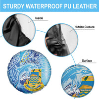 Tuvalu mo te Atua Spare Tire Cover Tuvalu Dolphin Polynesian Pattern LT01 - Polynesian Pride