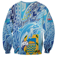 Tuvalu mo te Atua Sweatshirt Tuvalu Dolphin Polynesian Pattern LT01 - Polynesian Pride