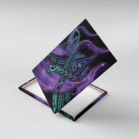 In September We Wear Teal And Purple Canvas Wall Art Magic Ribbon Semicolon LT01 With Frame Purple - Polynesian Pride