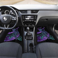 In September We Wear Teal And Purple Car Mats Magic Ribbon Semicolon LT01 Set 2pcs - Front Purple - Polynesian Pride