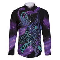 In September We Wear Teal And Purple Family Matching Summer Maxi Dress and Hawaiian Shirt Magic Ribbon Semicolon