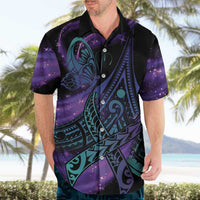 In September We Wear Teal And Purple Hawaiian Shirt Magic Ribbon Semicolon LT01 - Polynesian Pride