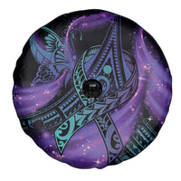 In September We Wear Teal And Purple Spare Tire Cover Magic Ribbon Semicolon LT01 - Polynesian Pride