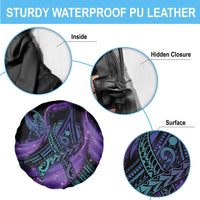 In September We Wear Teal And Purple Spare Tire Cover Magic Ribbon Semicolon LT01 - Polynesian Pride