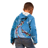 Fiji Tagimaucia Floral Kid Hoodie Tapa Pattern