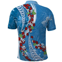 Fiji Tagimaucia Floral Polo Shirt Tapa Pattern
