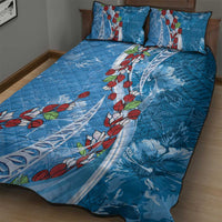 Fiji Tagimaucia Floral Quilt Bed Set Tapa Pattern