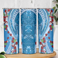 Fiji Tagimaucia Floral Skinny Tumbler Tapa Pattern