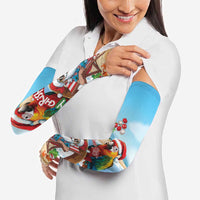 Personalized Hawaii Santa Parrot Christmas Arm Sleeves Summer Vibe - Polynesian Pride