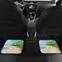 Personalized Hawaii Santa Parrot Christmas Car Mats Summer Vibe - Polynesian Pride