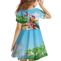 Personalized Hawaii Santa Parrot Christmas Family Matching Mermaid Dress and Hawaiian Shirt Summer Vibe - Polynesian Pride