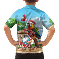Personalized Hawaii Santa Parrot Christmas Family Matching Summer Maxi Dress and Hawaiian Shirt Summer Vibe - Polynesian Pride