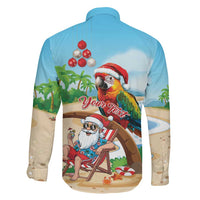 Personalized Hawaii Santa Parrot Christmas Family Matching Tank Maxi Dress and Hawaiian Shirt Summer Vibe - Polynesian Pride