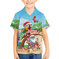 Personalized Hawaii Santa Parrot Christmas Hawaiian Shirt Summer Vibe LT01 - Polynesian Pride