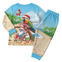 Personalized Hawaii Santa Parrot Christmas Pajama Set Summer Vibe - Polynesian Pride