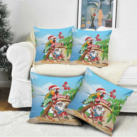 Hawaii Santa Parrot Christmas Pillow Cover Summer Vibe - Polynesian Pride