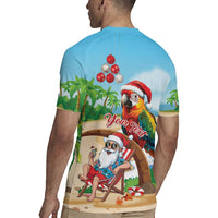 Personalized Hawaii Santa Parrot Christmas Rugby Jersey Summer Vibe LT01 - Polynesian Pride