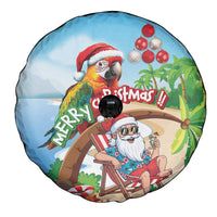 Hawaii Santa Parrot Christmas Spare Tire Cover Summer Vibe - Polynesian Pride