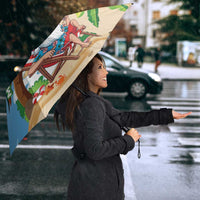 Hawaii Santa Parrot Christmas Umbrella Summer Vibe - Polynesian Pride