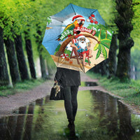 Hawaii Santa Parrot Christmas Umbrella Summer Vibe - Polynesian Pride