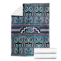 Maori Matariki Blanket Blue Galaxy Aesthetic Koru Art LT01 - Polynesian Pride