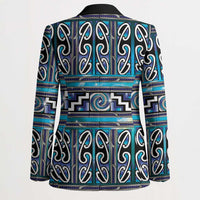 Maori Matariki Blazer Blue Galaxy Aesthetic Koru Art LT01 - Polynesian Pride