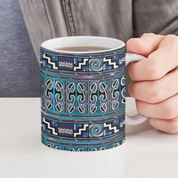 Maori Matariki Ceramic Mug Blue Galaxy Aesthetic Koru Art LT01 - Polynesian Pride