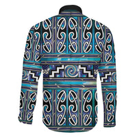 Maori Matariki Family Matching Long Sleeve Bodycon Dress and Hawaiian Shirt Blue Galaxy Aesthetic Koru Art