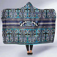 Maori Matariki Hooded Blanket Blue Galaxy Aesthetic Koru Art LT01 One Size Blue - Polynesian Pride