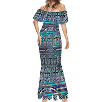 Maori Matariki Mermaid Dress Blue Galaxy Aesthetic Koru Art LT01 - Polynesian Pride