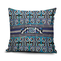 Maori Matariki Pillow Cover Blue Galaxy Aesthetic Koru Art LT01 Blue - Polynesian Pride