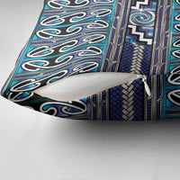 Maori Matariki Pillow Cover Blue Galaxy Aesthetic Koru Art LT01 - Polynesian Pride