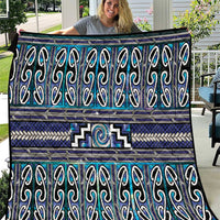 Maori Matariki Quilt Blue Galaxy Aesthetic Koru Art LT01 Blue - Polynesian Pride