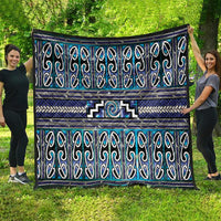 Maori Matariki Quilt Blue Galaxy Aesthetic Koru Art LT01 - Polynesian Pride