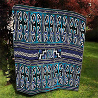 Maori Matariki Quilt Blue Galaxy Aesthetic Koru Art LT01 - Polynesian Pride