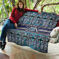 Maori Matariki Quilt Blue Galaxy Aesthetic Koru Art LT01 - Polynesian Pride