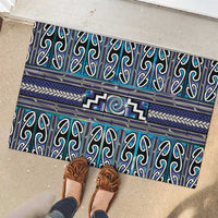 Maori Matariki Rubber Doormat Blue Galaxy Aesthetic Koru Art LT01 - Polynesian Pride