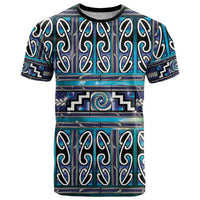 Maori Matariki T Shirt Blue Galaxy Aesthetic Koru Art LT01 Blue - Polynesian Pride