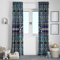 Maori Matariki Window Curtain Blue Galaxy Aesthetic Koru Art