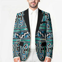 Maori Matariki Blazer Green Galaxy Aesthetic Koru Art LT01 - Polynesian Pride
